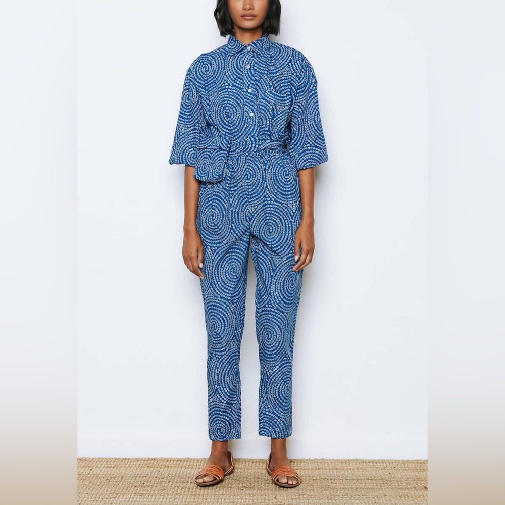 NWT *ARCHIVE* Rhode June Blue Jumpsuit with Belt Bag